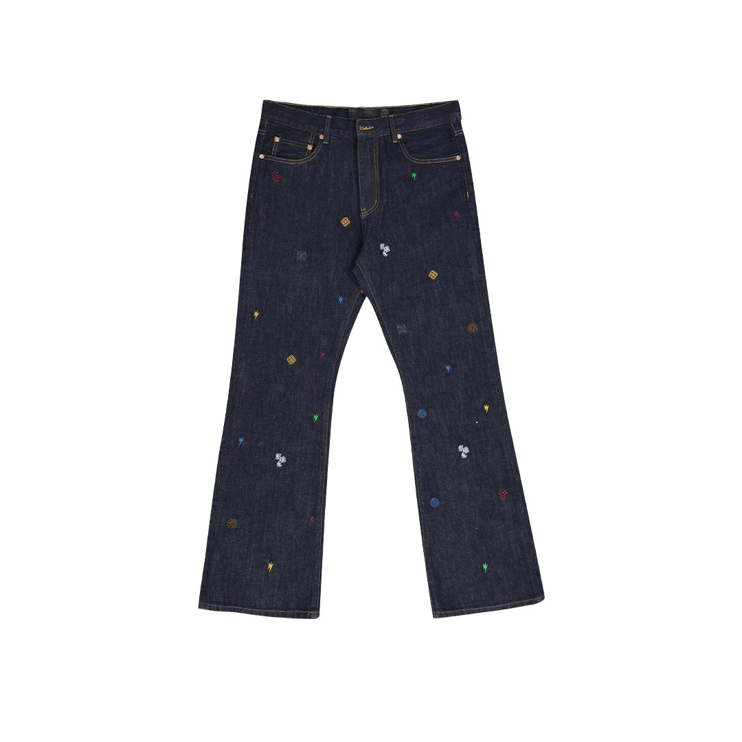 Unisex Embroidery Jeans