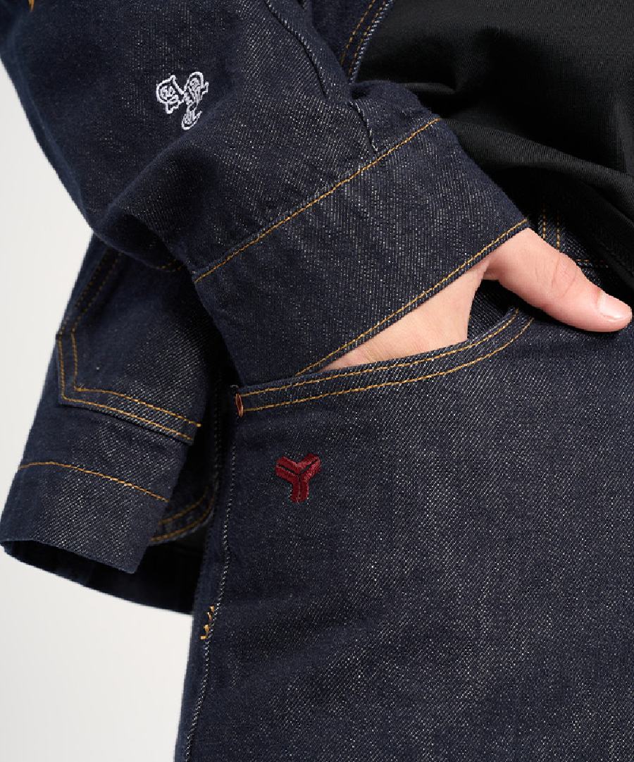 Unisex Embroidery Jeans