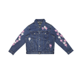 Unisex Lightning Bolt Denim Jacket Blue
