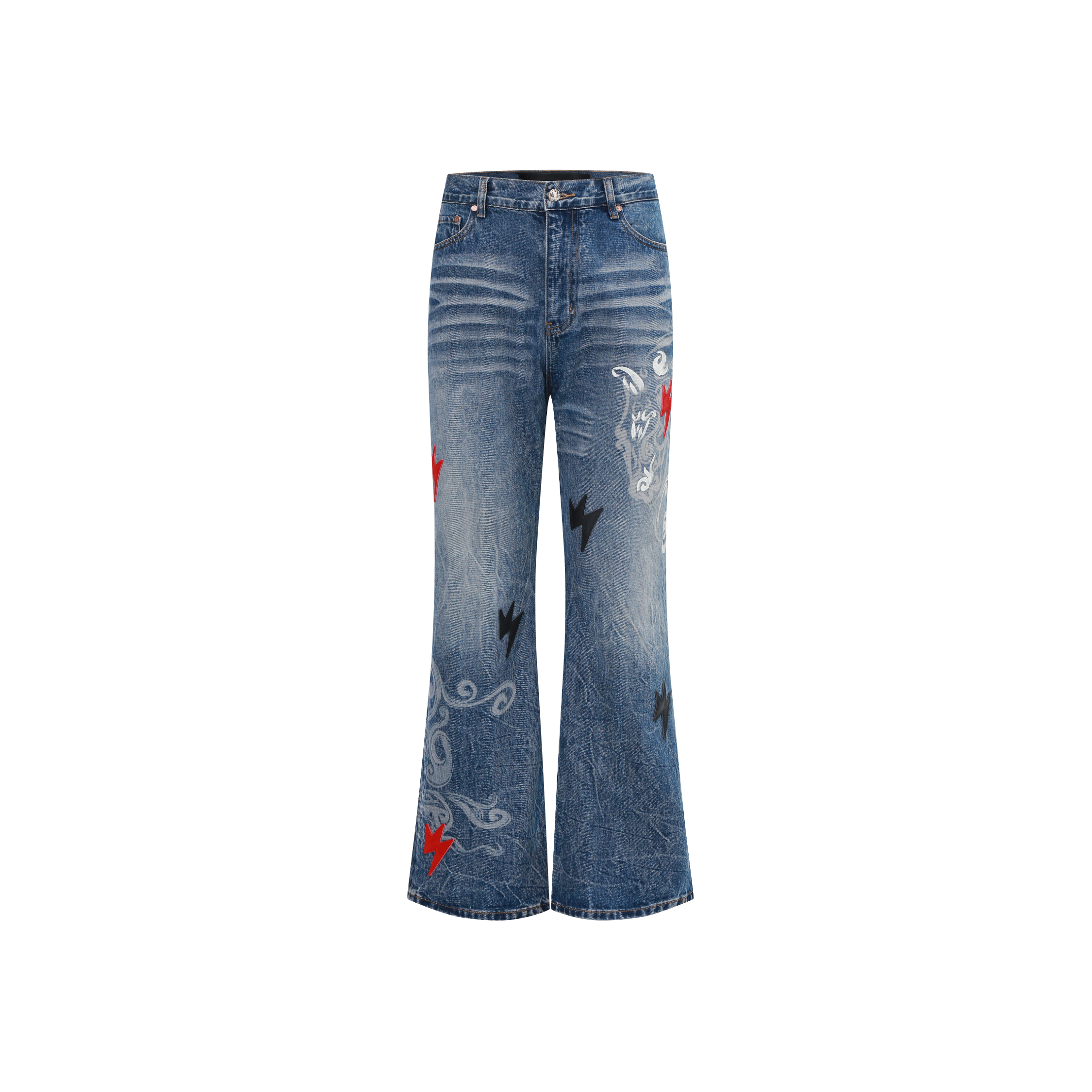 Unisex Horse Year Jeans Medium Wash
