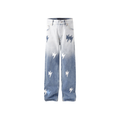 Unisex Lightning Bolt Jeans Gradient Blue