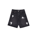 Unisex Lightning Bolt Short Pants Black