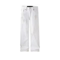 Women Lightning Bolt Jeans White