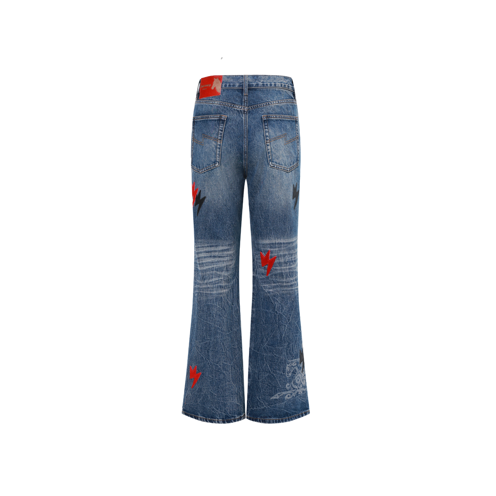 Unisex Horse Year Jeans Medium Wash