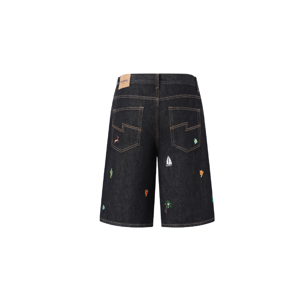 Unisex Embroidery Short Pants