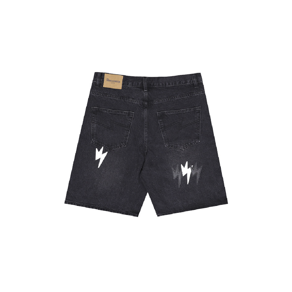 Unisex Lightning Bolt Short Pants Black