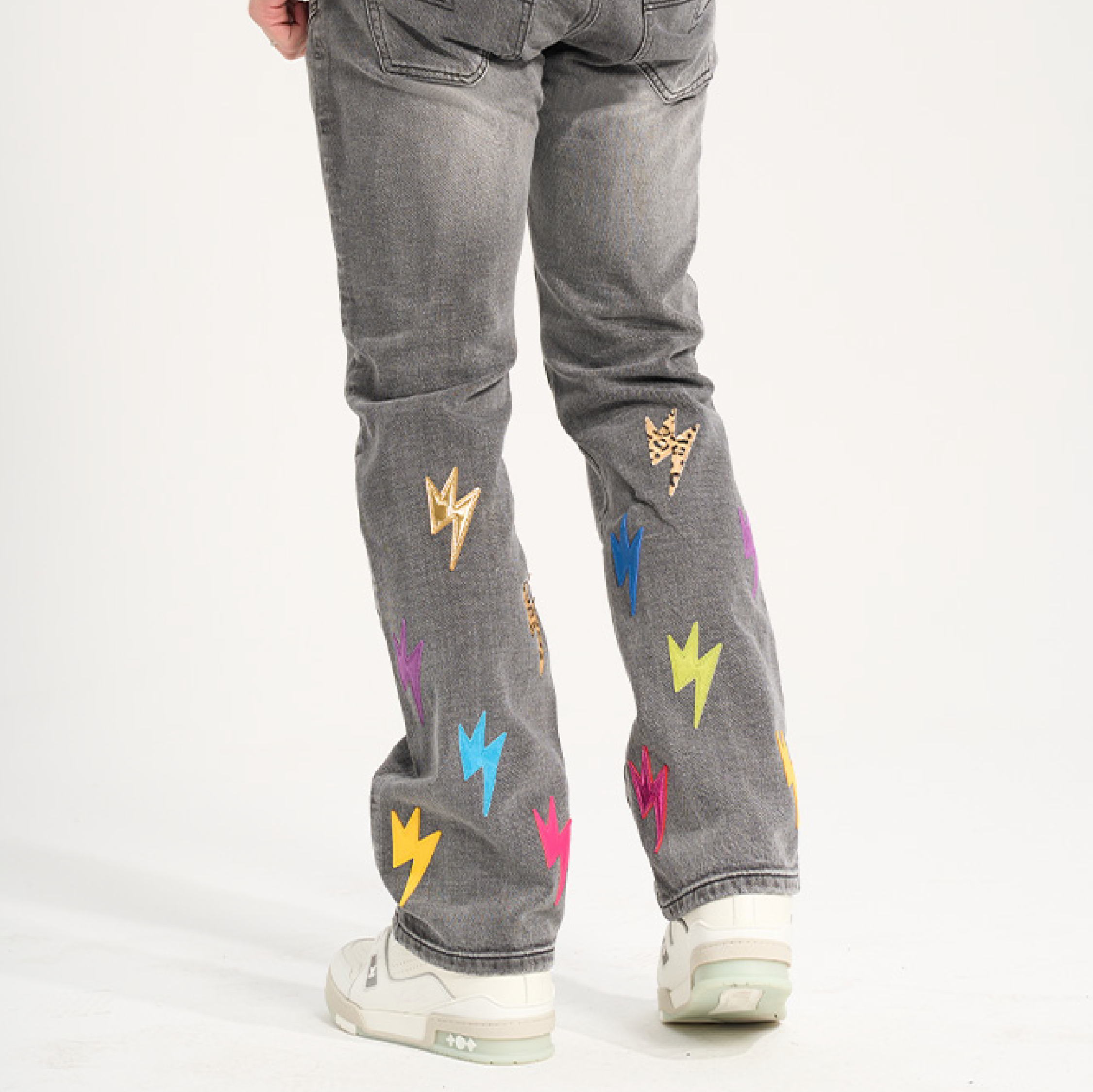Unisex Lightning Bolt Jeans - Hong Kong Edition