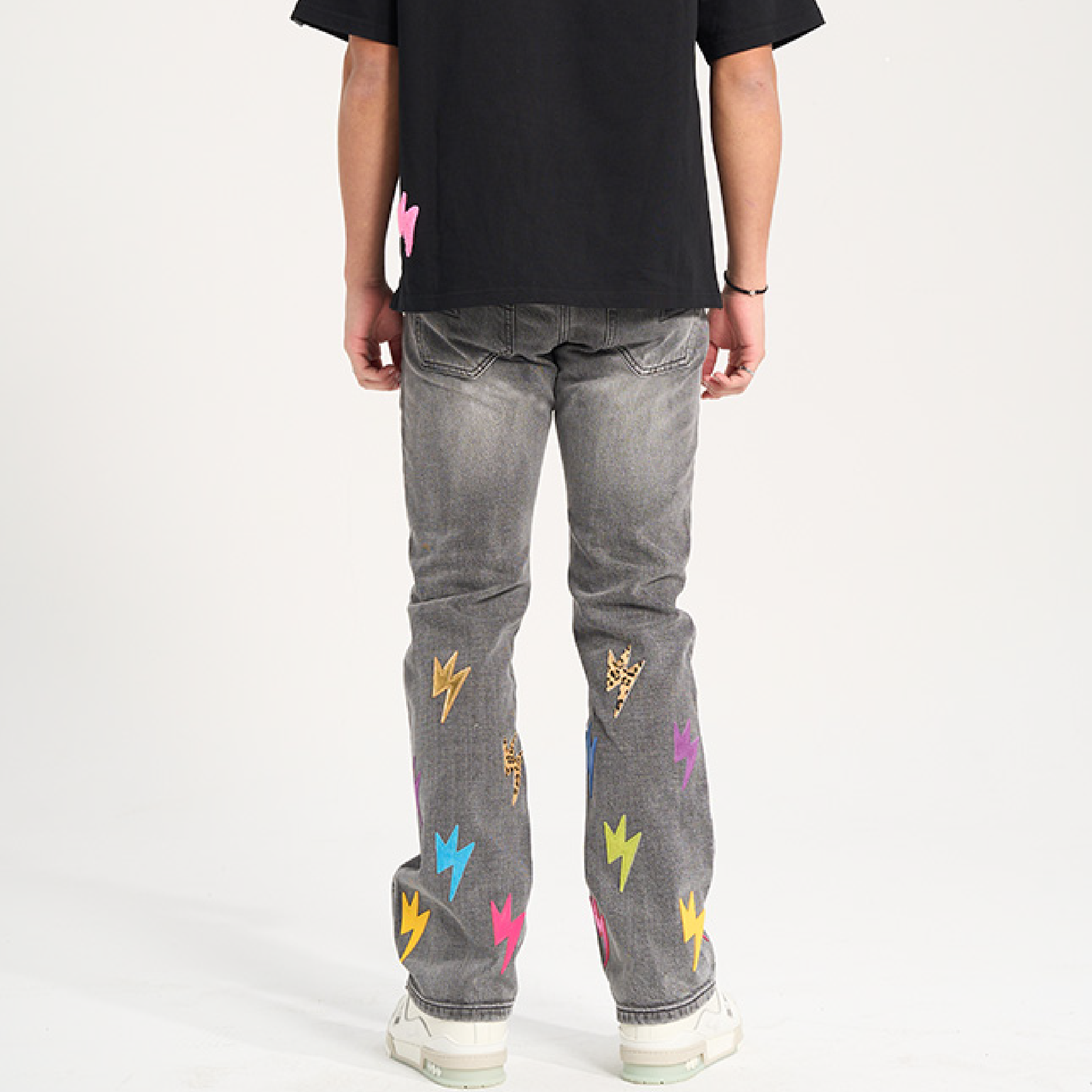 Unisex Lightning Bolt Jeans - Hong Kong Edition