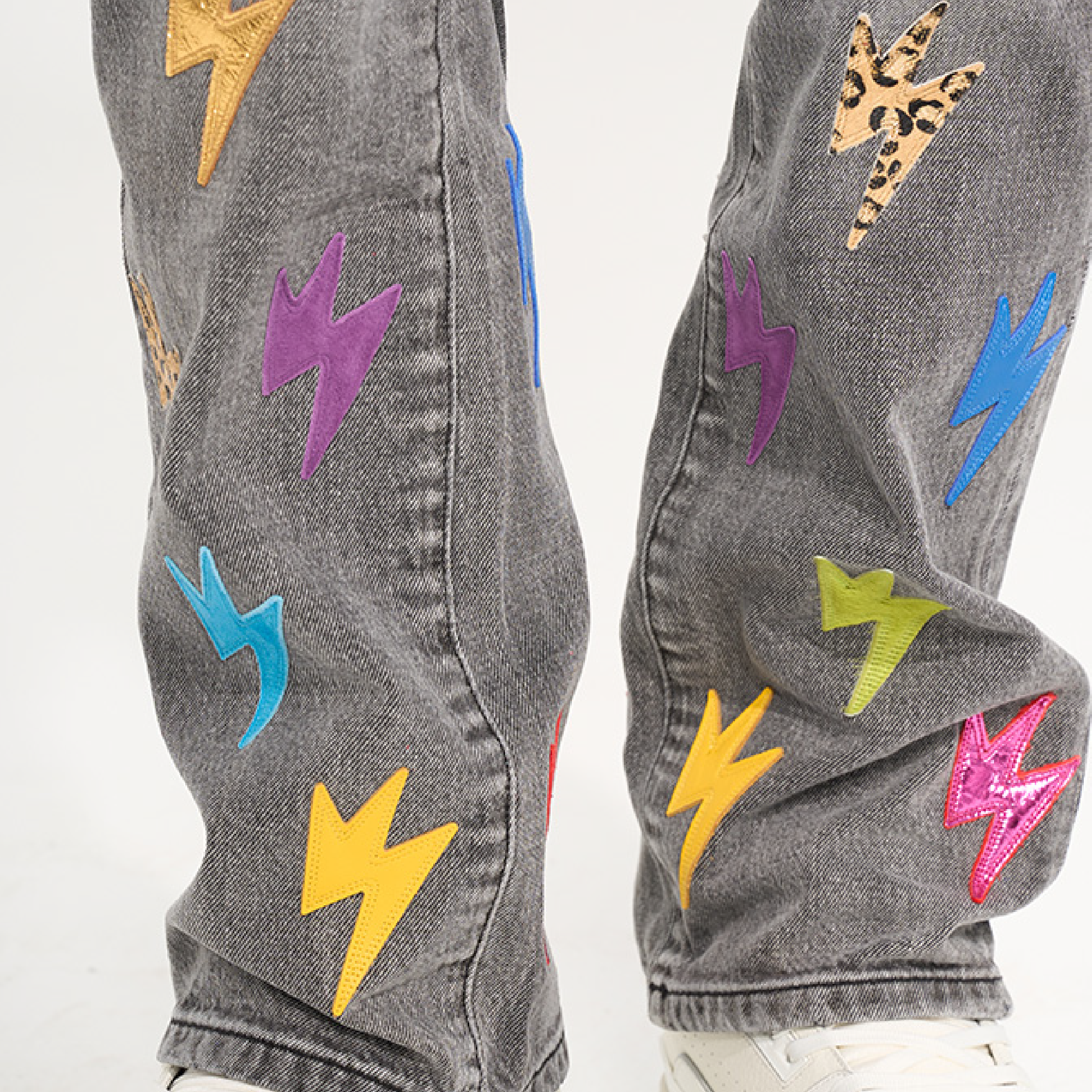 Unisex Lightning Bolt Jeans - Hong Kong Edition