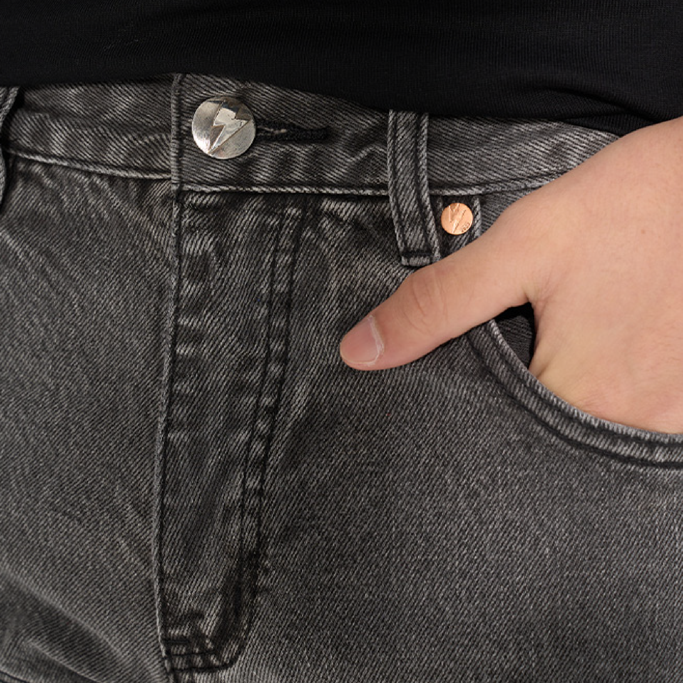 Unisex Lightning Bolt Jeans - Hong Kong Edition
