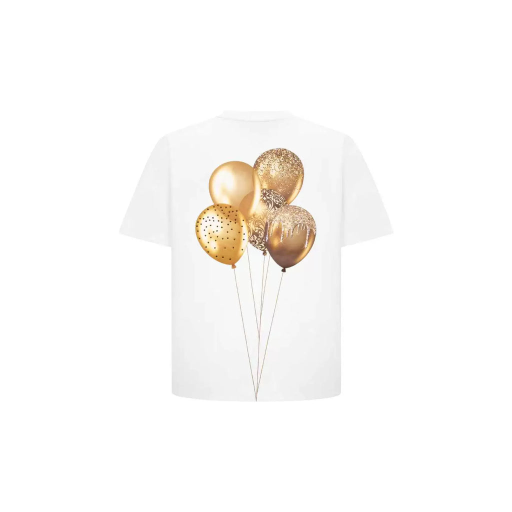 Unisex Balloon Print Tee White