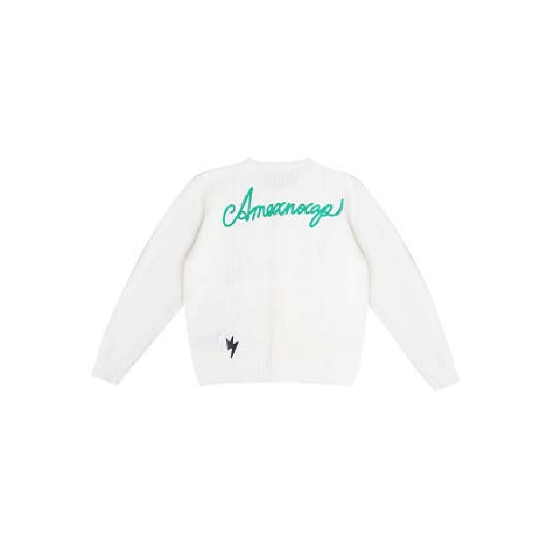 Unisex Floral Patterns Knit Jacket