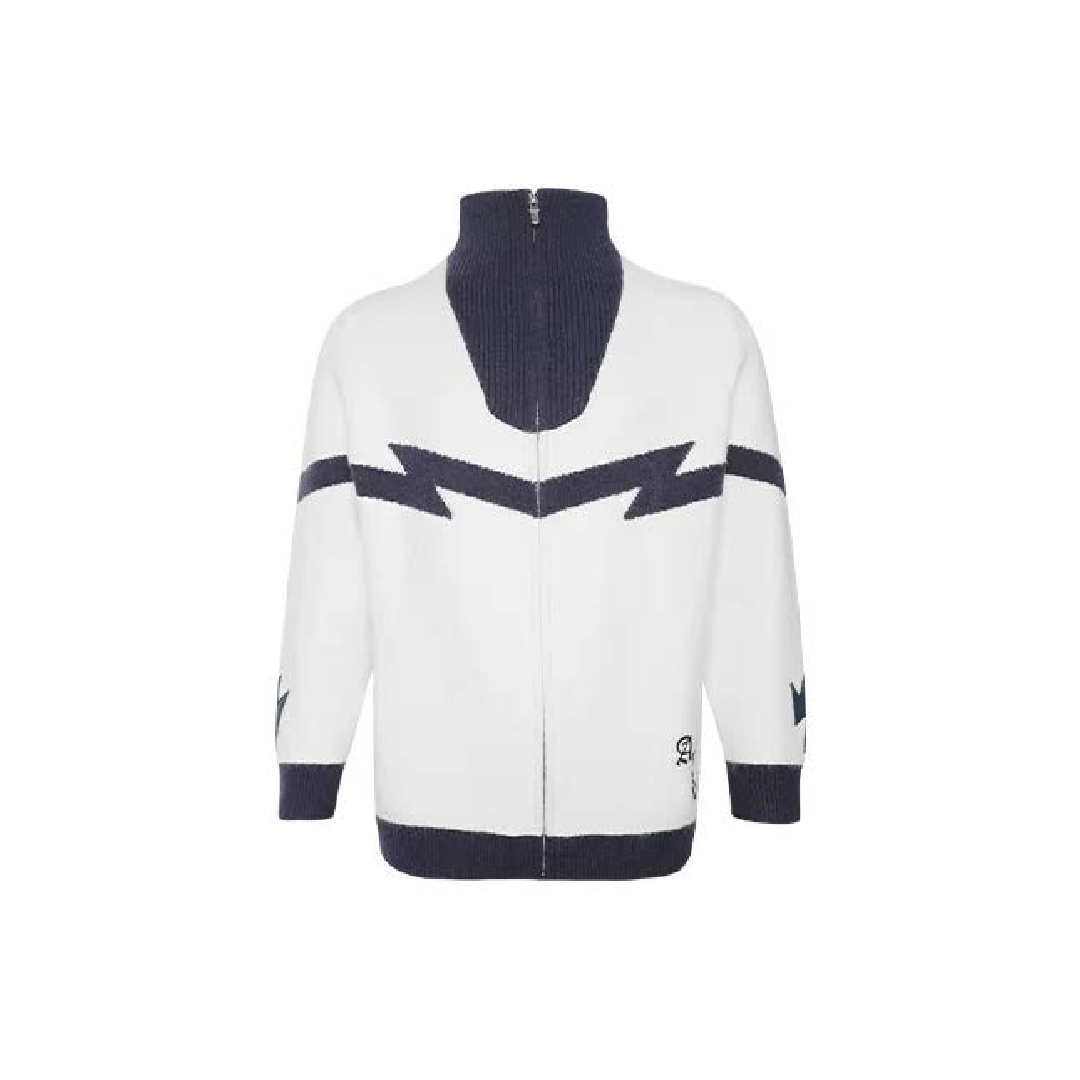 Unisex Mock Neck Knit Cardigan