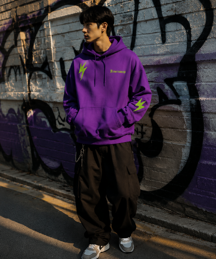 Unisex Lightning Bolt Sweater Purple