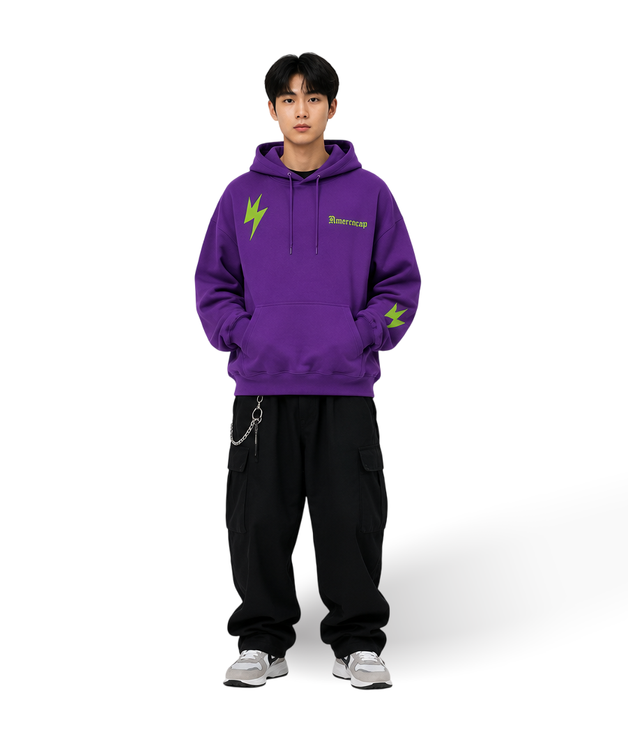 Unisex Lightning Bolt Sweater Purple