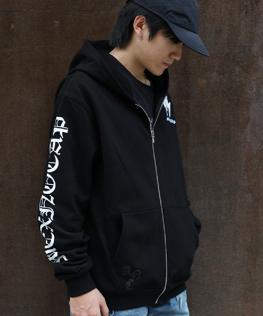 Unisex Logo Graphic Zip-Up Hoodie