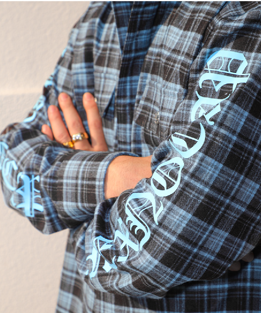 Unisex Blue Plaid Shirt