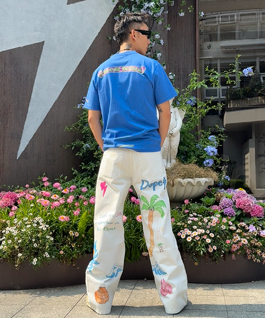 Unisex Doodle Jeans White