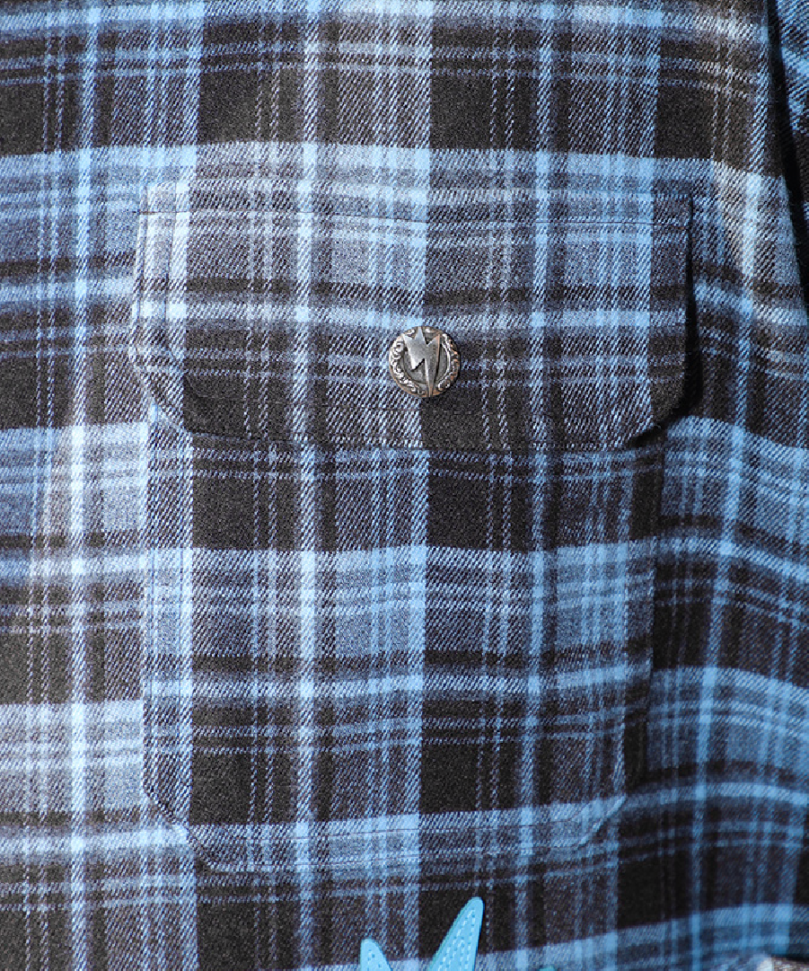 Unisex Blue Plaid Shirt