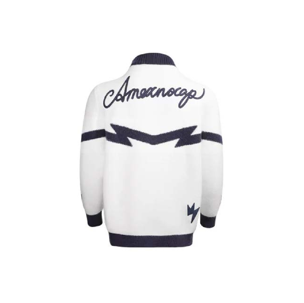 Unisex Mock Neck Knit Cardigan