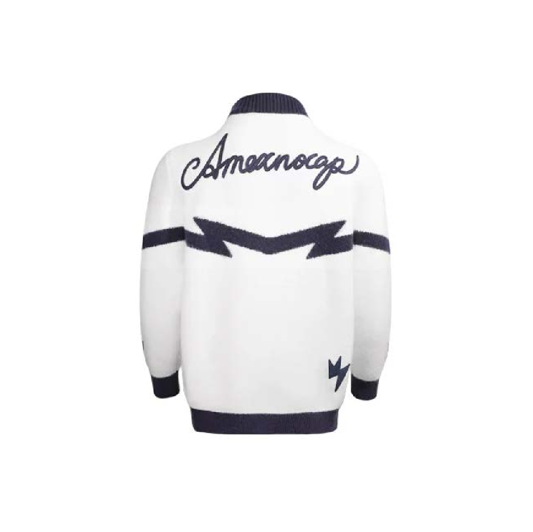 Unisex Mock Neck Knit Cardigan