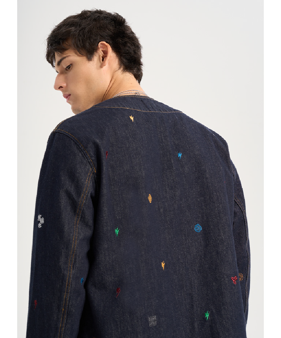 Unisex Embroidery Denim Jacket