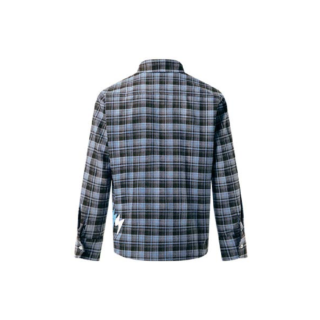 Unisex Blue Plaid Shirt