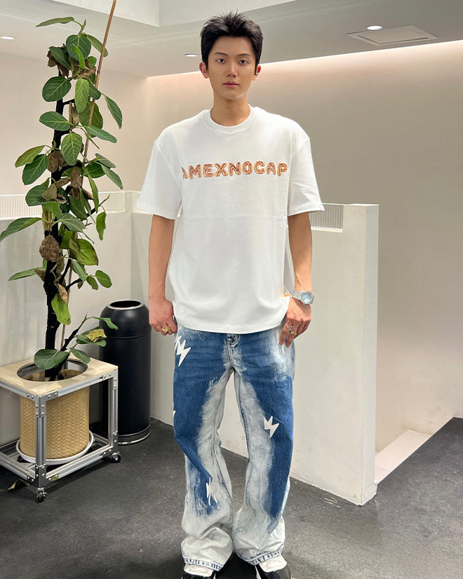 Unisex Balloon Print Tee White