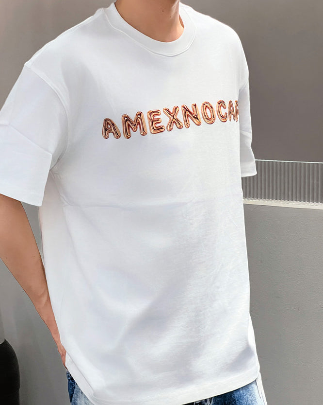 Unisex Balloon Print Tee White