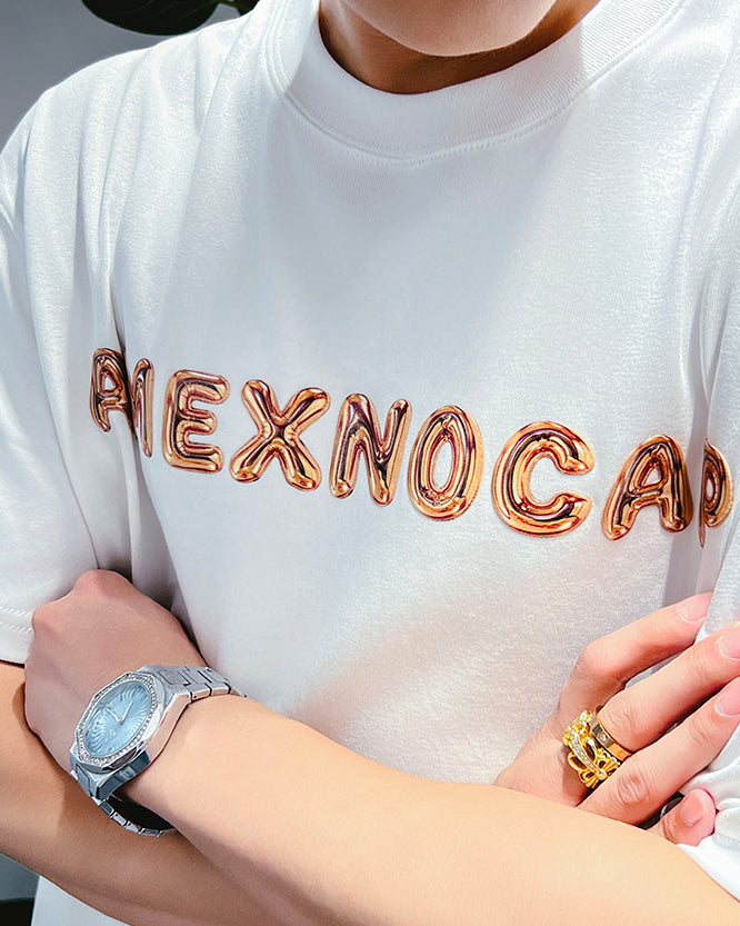Unisex Balloon Print Tee White